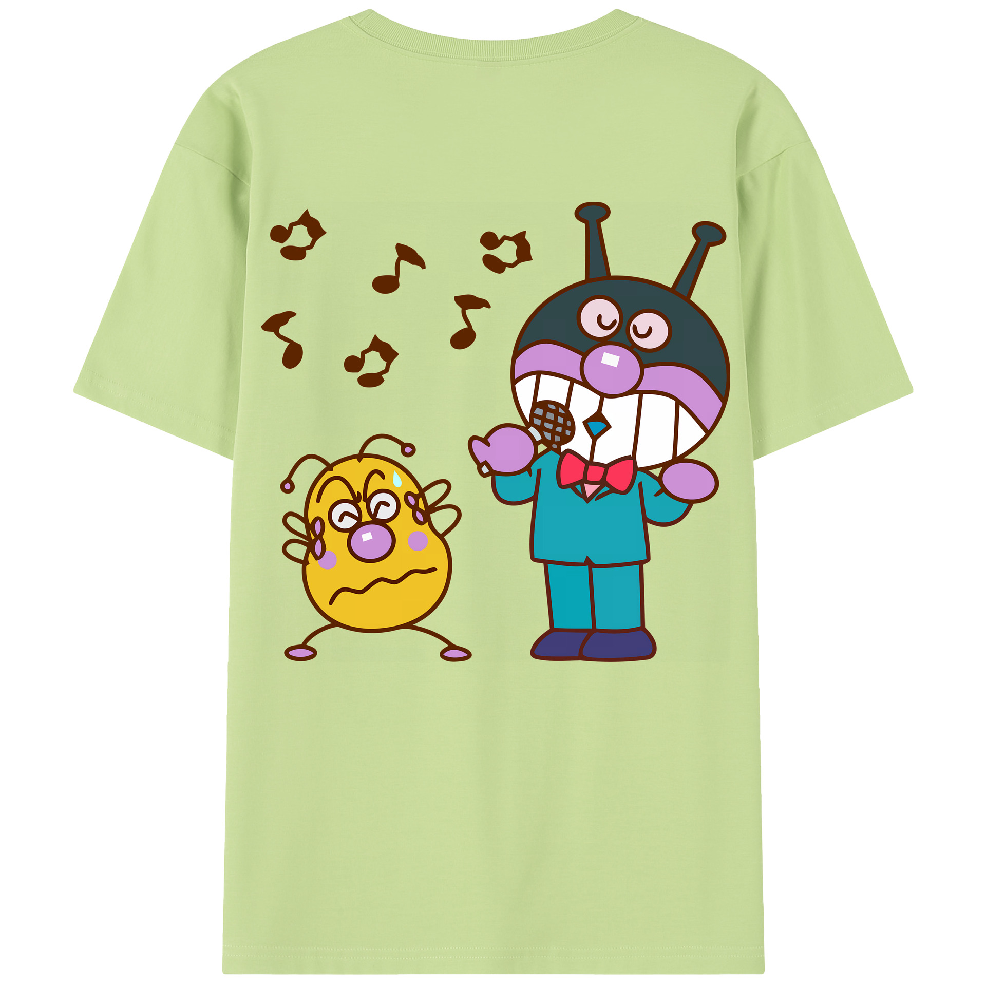 （画像用） アンパンマン Anpanman 綿100％半袖Tシャツ（背面プリント）